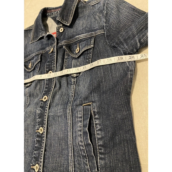 Tommy Hilfiger Jean Jacket Womens Large Western Cowgirl Festival Denim Jacket - Picture 12 of 16